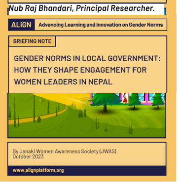 GENDER NORMS IN LOCAL GOVERNMENT: HOW THEY SHAPE ENGAGEMENT FOR WOMEN LEADERS IN NEPAL